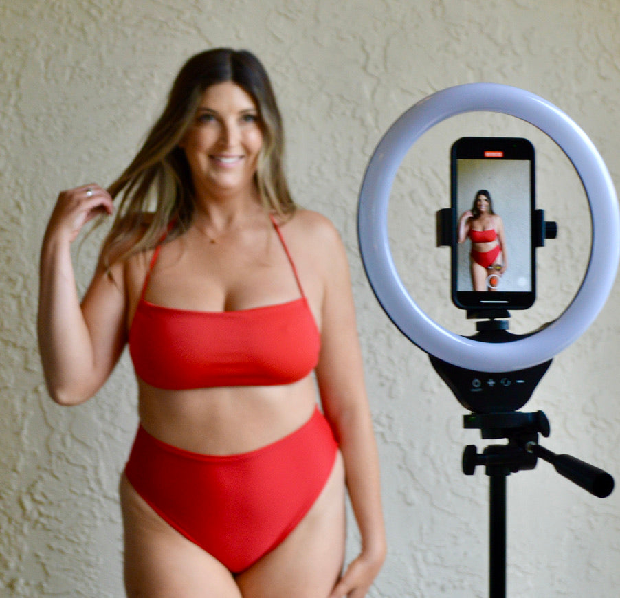 Grace High Waist: Lover Red