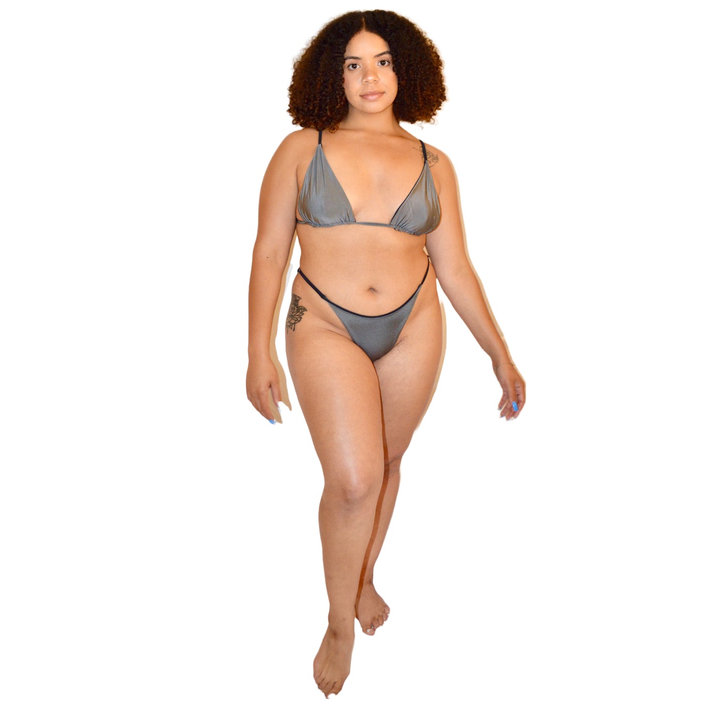 Love Reversible Bikini Top - Moonlit Black | Bond Grey