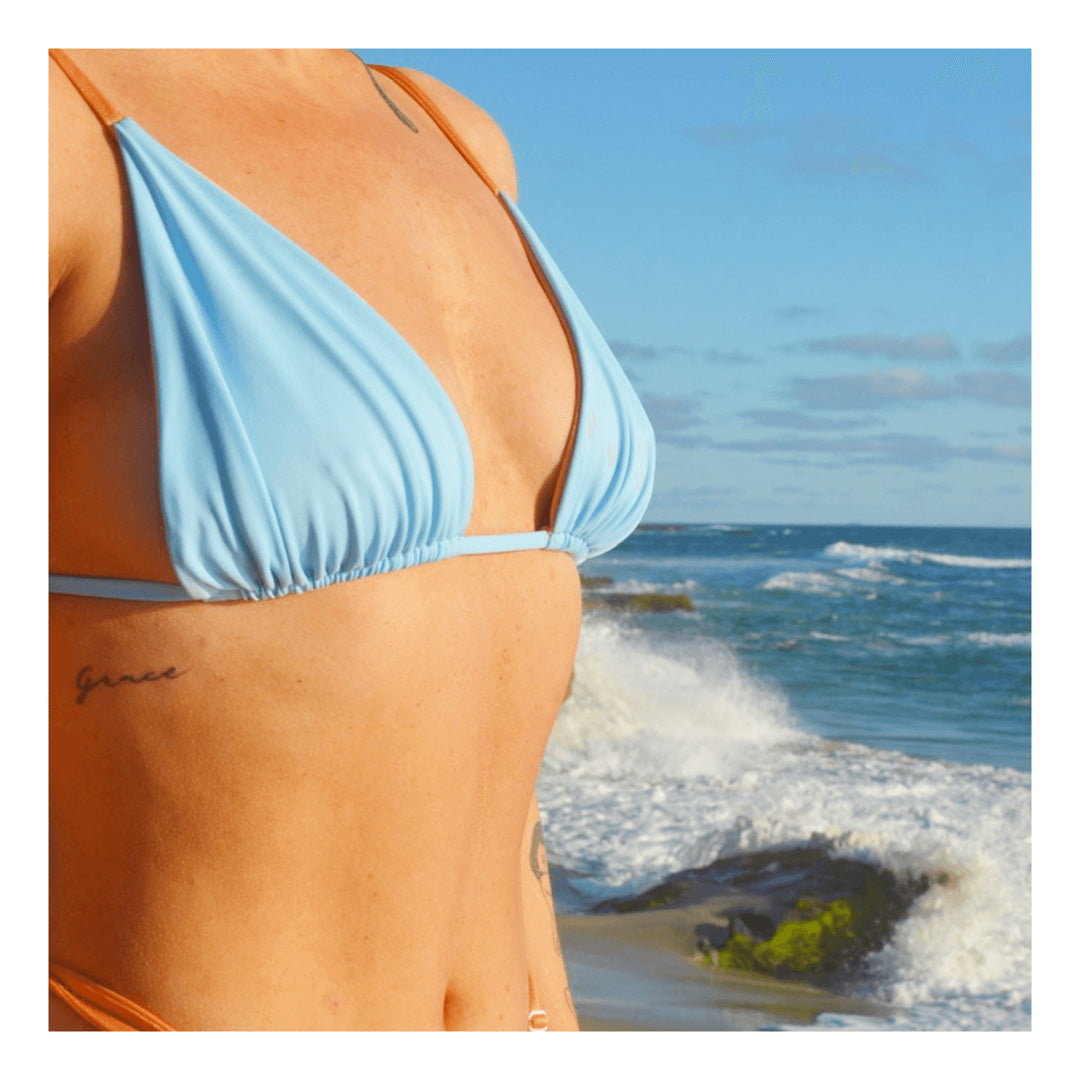 Love Reversible Bikini Top- Glass Slipper / Peach Fuzz