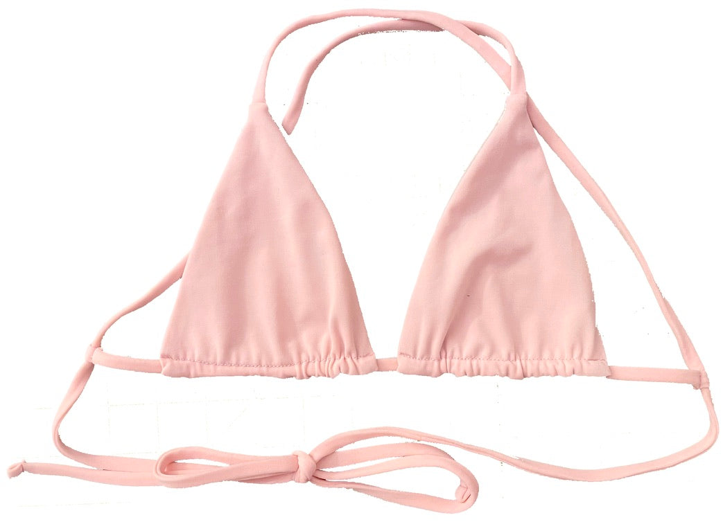 Laura Cross-Back Bikini Top: Ballet Pink