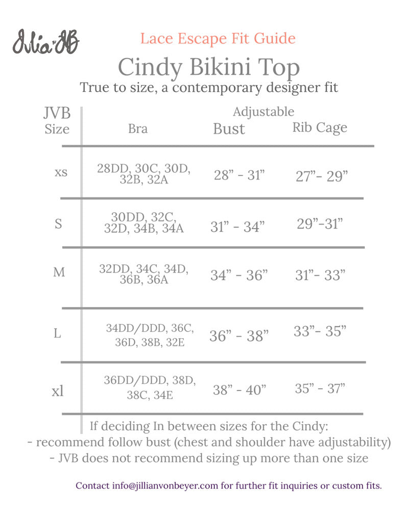 Cindy Lace String Bikini Top: Madame Noir