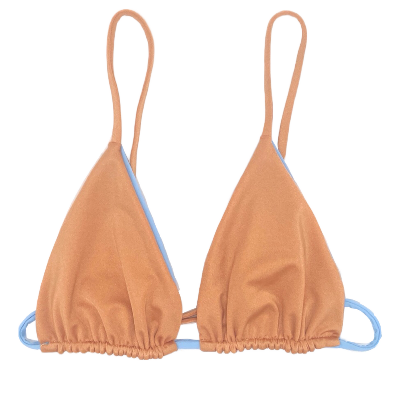 Love Reversible Bikini Top- Glass Slipper / Peach Fuzz