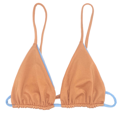 Love Reversible Bikini Top- Peach Fuzz / Glass Slipper