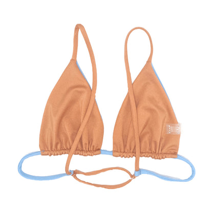 Love Reversible Bikini Top- Peach Fuzz / Glass Slipper