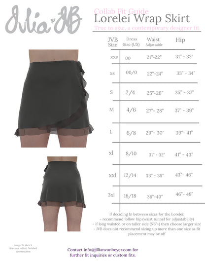 Lorelei Wrap Skirt: Twilight Black