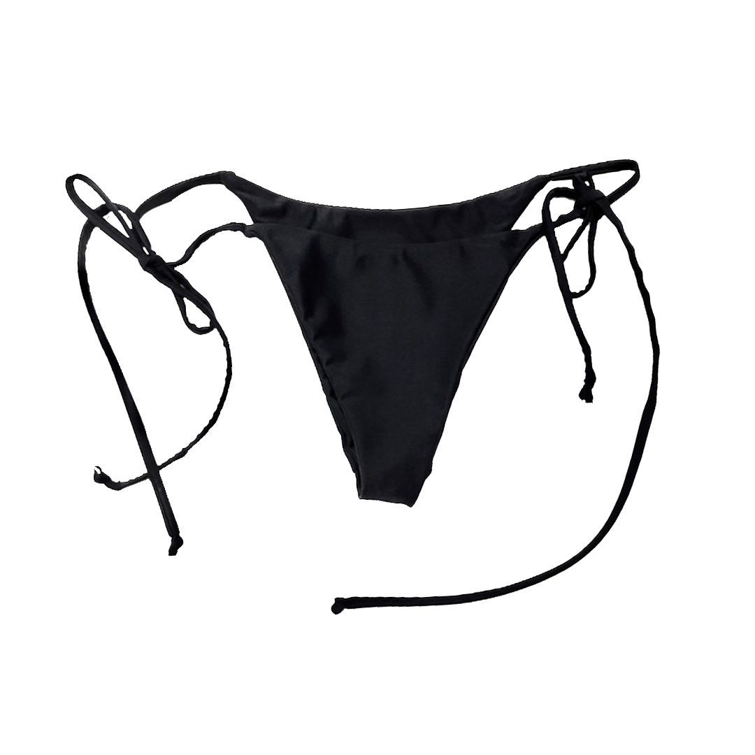 Bikini String Bottoms - Black Tourmaline