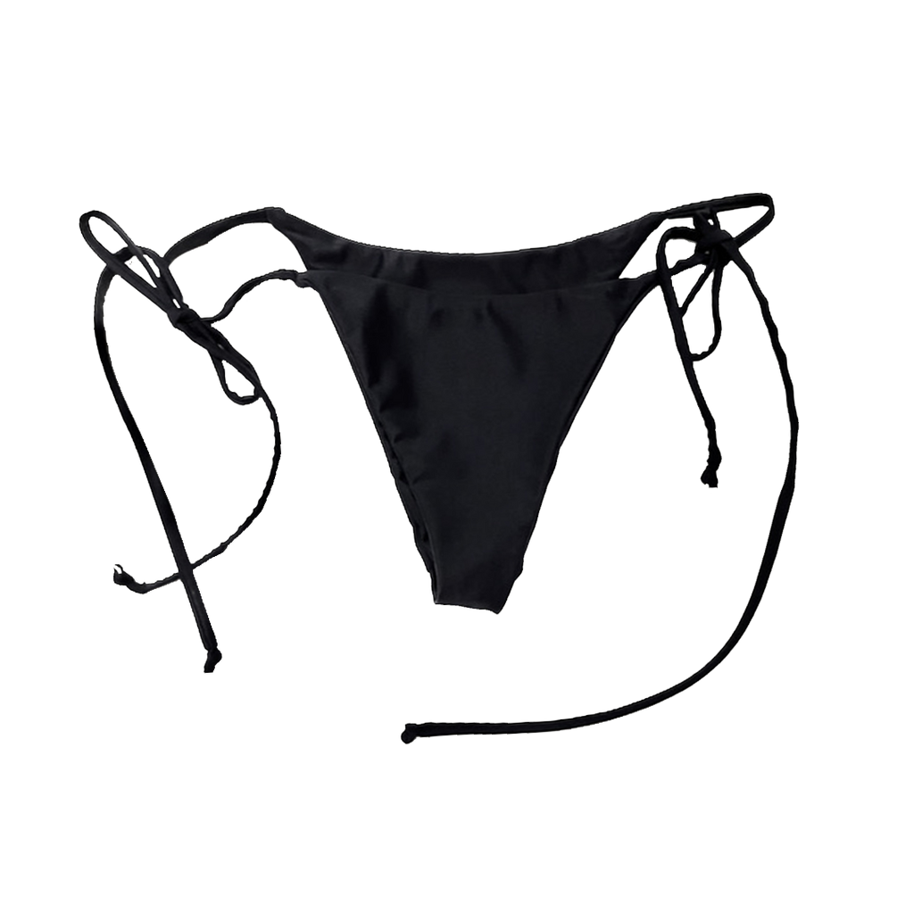 Bikini String Bottoms - Black Tourmaline